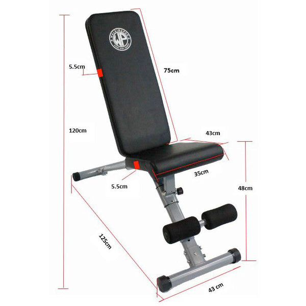 DEMO of WP Pro Weight Adjustable Strength Training Bench with Fast Fol