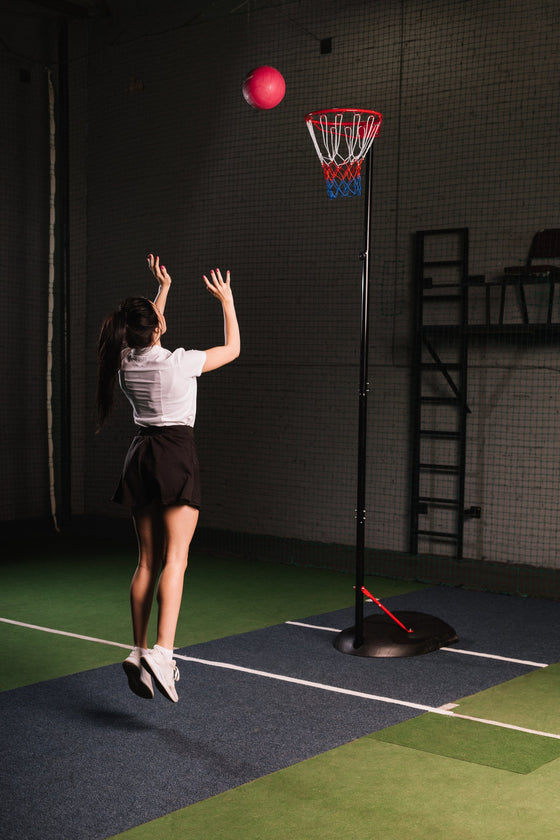 Demo of WalkingPad Adjustable Portable Netball Hoop