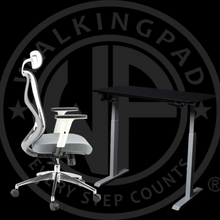  WP Pro Desk & WP Ergonomic Adjustable Office Chair Black